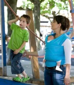 Babylonia - Tricot-Slen Organic - Draagdoek Baby - Silver Blue -Baby Care Verkoop 1054x1200 2