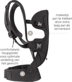 Fillikid Draagzak/Doek - 4 In 1 Ergonomische Buikdrager En Rugdrager - Zwart -Baby Care Verkoop 1055x1200 2