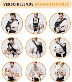 Deryan Pack Luxe Ergonomische Draagzak - Babydrager + Opbergvakjes - Zwart 21 Deryan Pack Luxe Ergonomische Draagzak - Babydrager + Opbergvakjes - Zwart -Baby Care Verkoop 1057x1200