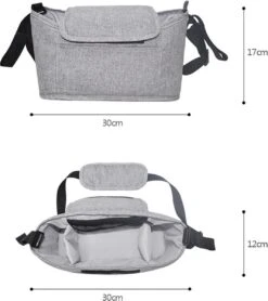 3 In 1 Kinderwagen Tas Universele Wandelwagen | Luiertas Draagtas Reistas Met Fles En Bekerhouder | - Zwart -Baby Care Verkoop 1066x1200 4