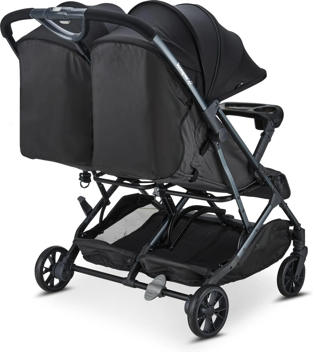Joovy Kooper X2 Dubbele Buggy - Antraciet - Duo Buggy 2 Joovy Kooper X2 Dubbele Buggy - Antraciet - Duo Buggy - Image 2