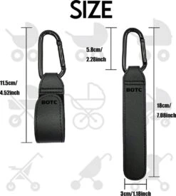 BOTC Kinderwagen Tassenhaakjes - Leer - Haakjes Voor Tassen - Set Van 2 - Leather - Extra Stevig - Buggy Haakjes - Zwart -Baby Care Verkoop 1076x1200 1