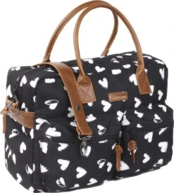 Kidzroom Black And White Luiertas - Zwart - Ophanglussen Kinderwagen - Verschoonmatje - Verstelbare Schouderband -Baby Care Verkoop 1080x1200 2