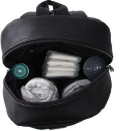 Kidzroom Popular Luiertas Rugzak - Zwart‎‎ - Verschoonmatje - Flessenhouder -Baby Care Verkoop 1101x1200