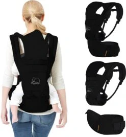 Deryan Pack Luxe Ergonomische Draagzak - Babydrager + Opbergvakjes - Zwart 19 Deryan Pack Luxe Ergonomische Draagzak - Babydrager + Opbergvakjes - Zwart -Baby Care Verkoop 1105x1200