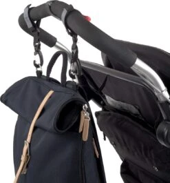 LÄSSIG Luiertas Rolltop Backpack Rugzak Incl Verschoningsmatje - Nacht Blauw -Baby Care Verkoop 1119x1200