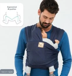 Babylonia Draagdoek - Tricot-Slen - Jeansblauw -Baby Care Verkoop 1132x1200 1