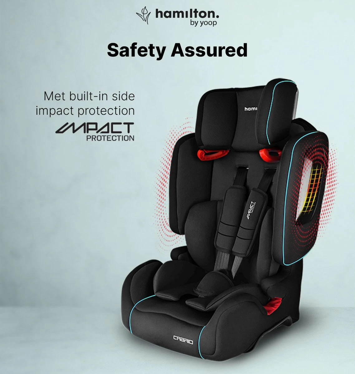 Hamilton By Yoop Cabrio Premium Opvouwbare Autostoel – Veilig, Comfortabel En Lichtgewicht Autozitje – Groep I, II, III Autostoeltje Voor 9 Maanden Tot 12 Jaar – Neon Blauw – ISOFIX Kliksysteem - 1e Opvouwbare Autostoel Ter Wereld - Zwart/Neon Blauw 4 Hamilton By Yoop Cabrio Premium Opvouwbare Autostoel – Veilig, Comfortabel En Lichtgewicht Autozitje – Groep I, II, III Autostoeltje Voor 9 Maanden Tot 12 Jaar – Neon Blauw – ISOFIX Kliksysteem - 1e Opvouwbare Autostoel Ter Wereld - Zwart/Neon Blauw - Image 4