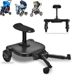 MESC Meerijdplankje Universeel Voor Buggy En Kinderwagen - Meerijdplankje Met Zitje