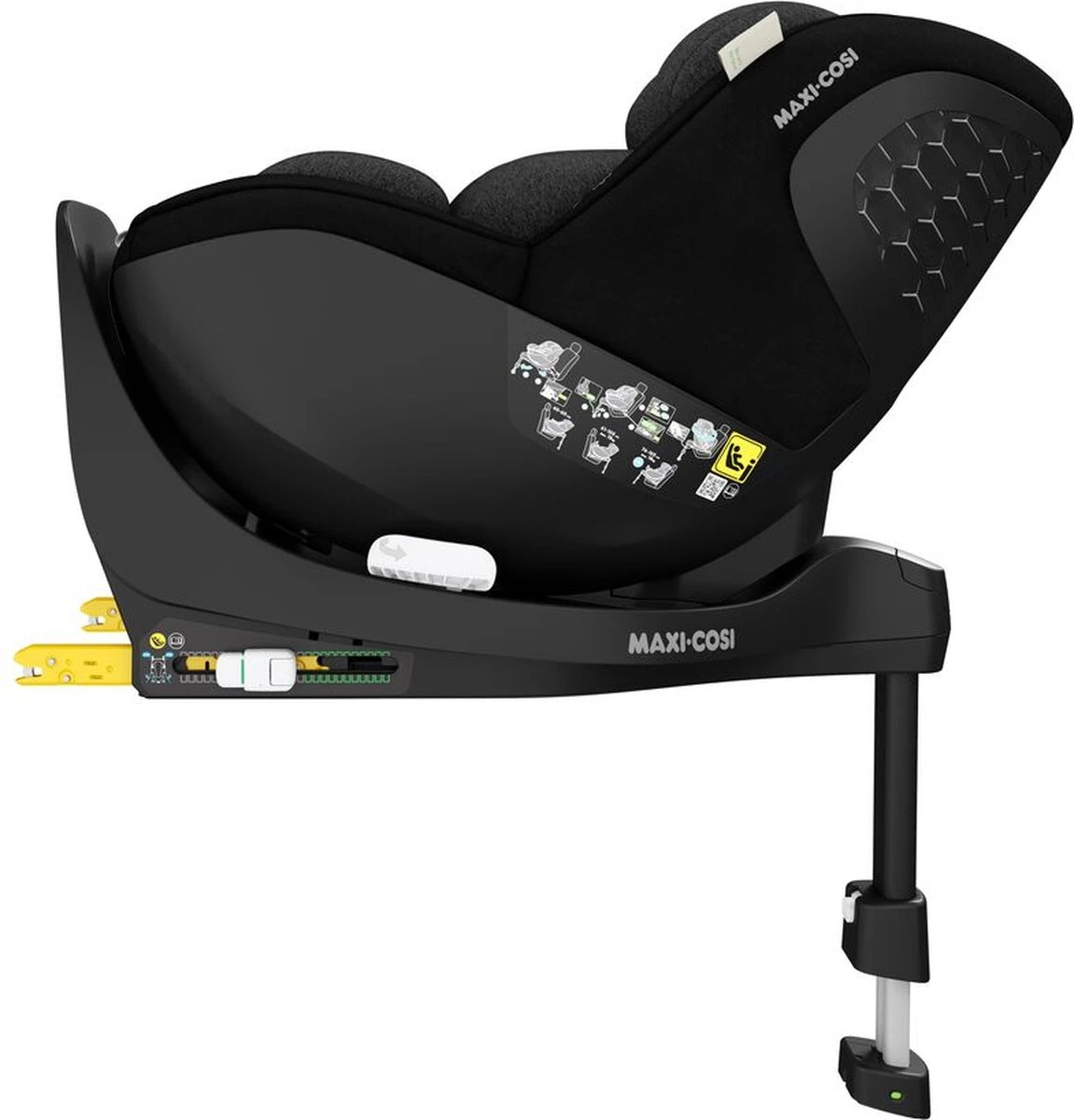Maxi-Cosi Mica Pro Eco I-Size Autostoeltje - 360° Draaibaar - Gerecyclede Stoffen - Authentic Black - Vanaf De Geboorte Tot Ca. 4 Jaar 11 Maxi-Cosi Mica Pro Eco I-Size Autostoeltje - 360° Draaibaar - Gerecyclede Stoffen - Authentic Black - Vanaf De Geboorte Tot Ca. 4 Jaar - Image 11