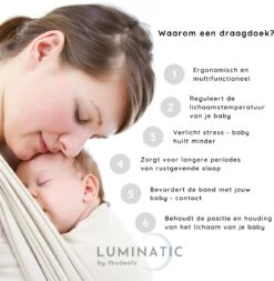 Baby Draagdoek - Babywrap - Baby Carrier - Babydrager - Buikdrager Baby – Baby Draagzak - Baby Sling | Luminatic® | Ergonomisch | Met Tasje | Zwart -Baby Care Verkoop 1170x1200 3