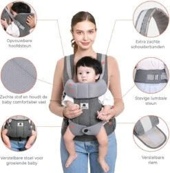 Deryan Meinkind Draagzak - Ergonomische Draagzak Vanaf Geboorte - Antraciet 10 Deryan Meinkind Draagzak - Ergonomische Draagzak Vanaf Geboorte - Antraciet -Baby Care Verkoop 1183x1200 1