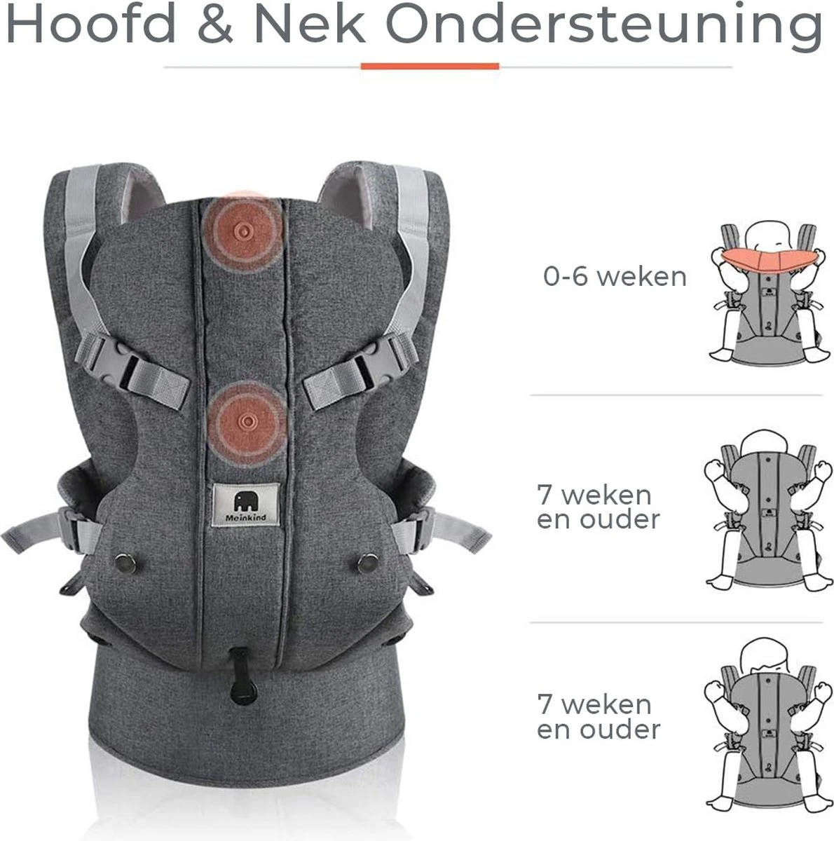 Deryan Meinkind Draagzak - Ergonomische Draagzak Vanaf Geboorte - Antraciet 2 Deryan Meinkind Draagzak - Ergonomische Draagzak Vanaf Geboorte - Antraciet - Image 2