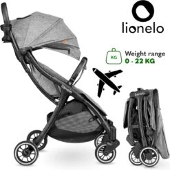 Lionelo Buggy Julie One - Kinderwagen Premium - Automatisch Opvouwen - Wandelwagen Tot 22 Kg - Comfortabele Zitje