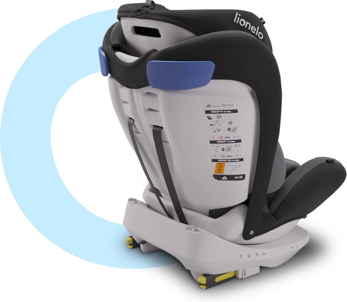 Lionelo Bastiaan - Autostoel - Roteerbaar - 0-36kg - 360° Draaibaar 6 Lionelo Bastiaan - Autostoel - Roteerbaar - 0-36kg - 360° Draaibaar - Image 6