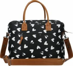 Kidzroom Black And White Luiertas - Zwart - Ophanglussen Kinderwagen - Verschoonmatje - Verstelbare Schouderband -Baby Care Verkoop 1200x1080