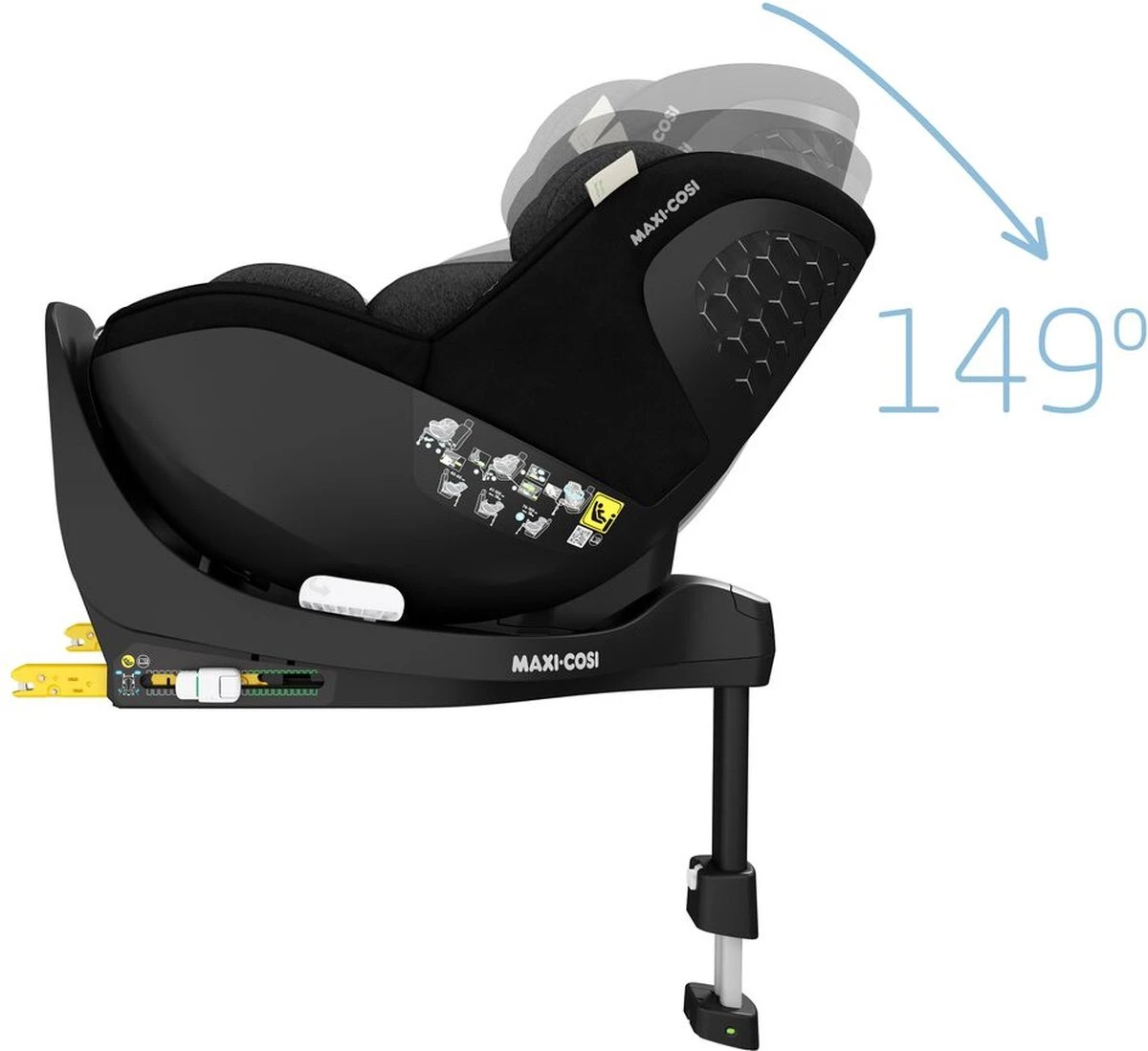 Maxi-Cosi Mica Pro Eco I-Size Autostoeltje - 360° Draaibaar - Gerecyclede Stoffen - Authentic Black - Vanaf De Geboorte Tot Ca. 4 Jaar 7 Maxi-Cosi Mica Pro Eco I-Size Autostoeltje - 360° Draaibaar - Gerecyclede Stoffen - Authentic Black - Vanaf De Geboorte Tot Ca. 4 Jaar - Image 7