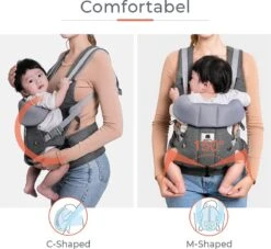 Deryan Meinkind Draagzak - Ergonomische Draagzak Vanaf Geboorte - Antraciet 11 Deryan Meinkind Draagzak - Ergonomische Draagzak Vanaf Geboorte - Antraciet -Baby Care Verkoop 1200x1105 4