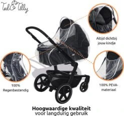 Universele Regenhoes Kinderwagen Met Kijkvenster – Buggy Hoes Universeel – Tegen Regen En Miezer Buggy – Doorzichtig -Baby Care Verkoop 1200x1121