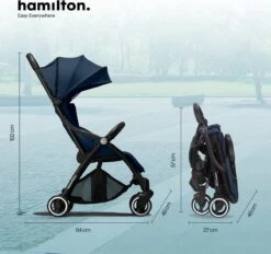 Hamilton By Yoop One Prime X1 Buggy - Premium Stroller Met One Hand Folding Technologie - Blauw - Lichte, Verstelbare En Wendbare Kinderwagen Met Vele Gemakken -Baby Care Verkoop 1200x1126 1