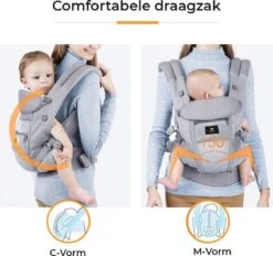 Deryan Meinkind Draagzak - Buikdrager 4-in-1 Antraciet/Grijs -Baby Care Verkoop 1200x1126 3
