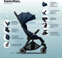 Hamilton By Yoop One Prime X1 Buggy - Premium Stroller Met One Hand Folding Technologie - Blauw - Lichte, Verstelbare En Wendbare Kinderwagen Met Vele Gemakken -Baby Care Verkoop 1200x1127 1