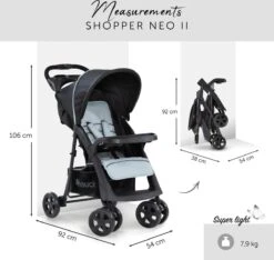 Hauck Shopper Neo II Buggy - Caviar/Silver 18 Hauck Shopper Neo II Buggy - Caviar/Silver -Baby Care Verkoop 1200x1139