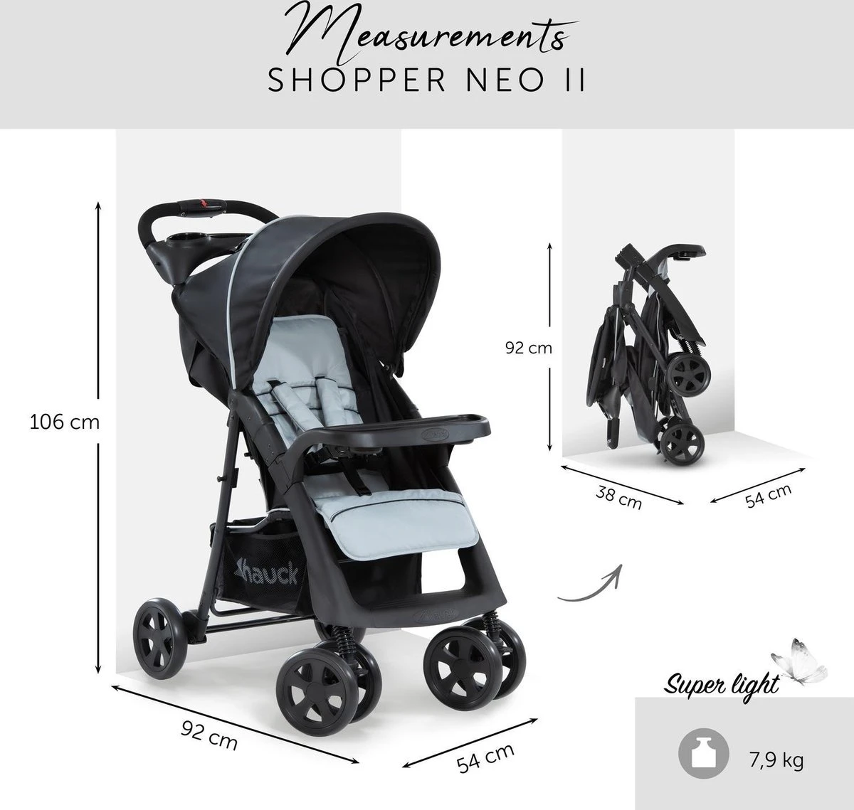 Hauck Shopper Neo II Buggy - Caviar/Silver 5 Hauck Shopper Neo II Buggy - Caviar/Silver - Image 5