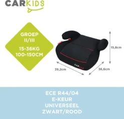 Carkids Auto Zitverhoger Zwart En Rood | Autostoel Groep 2-3 | Kinderen Van 3,5-12 Jaar | 15-36 Kg -Baby Care Verkoop 1200x1150 8