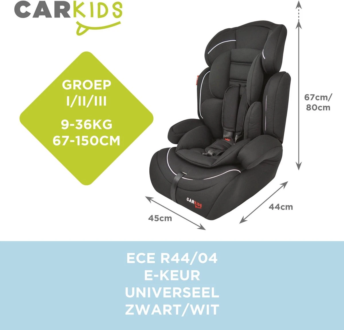 Carkids Verstelbaar Kinderautostoeltje Zwart En Wit | Kinderautostoel Groep 1-2-3 | Kinderen Van 9 Maanden-12 Jaar | 9-36 Kg 5 Carkids Verstelbaar Kinderautostoeltje Zwart En Wit | Kinderautostoel Groep 1-2-3 | Kinderen Van 9 Maanden-12 Jaar | 9-36 Kg - Image 5