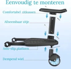 Vosoi - Meerijdplankje - Kinderwagen - Buggy's - Zitje - Onderweg - 1 Wiel - Kinderwagen Accessoires -Baby Care Verkoop 1200x1163 2