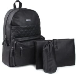 Kidzroom Popular Luiertas Rugzak - Zwart‎‎ - Verschoonmatje - Flessenhouder -Baby Care Verkoop 1200x1164 1