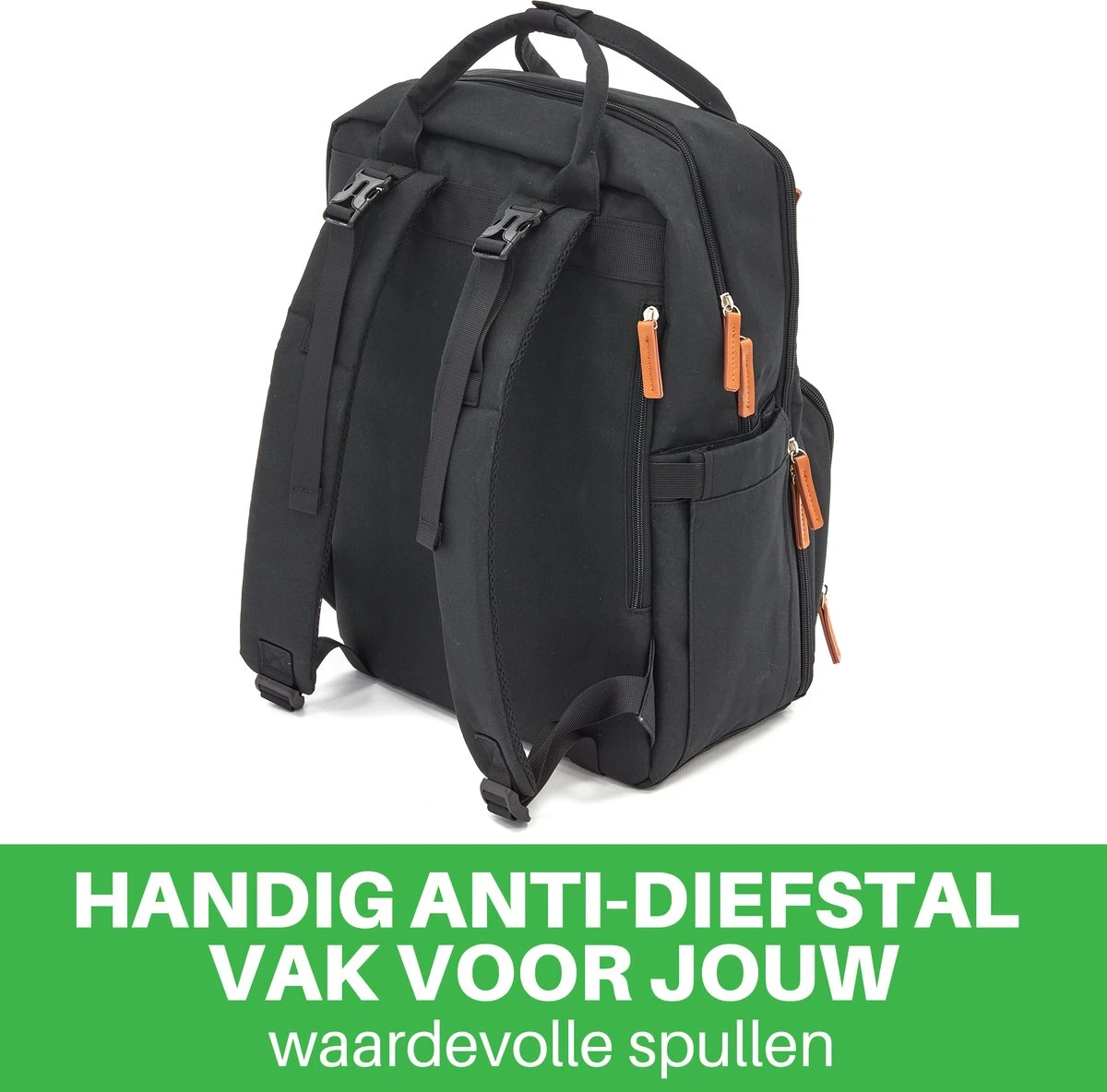 Brisby Slijtvaste Luiertas – Verzorgingstas – Met Buggymontage - Zwart 2 Brisby Slijtvaste Luiertas – Verzorgingstas – Met Buggymontage - Zwart - Image 2