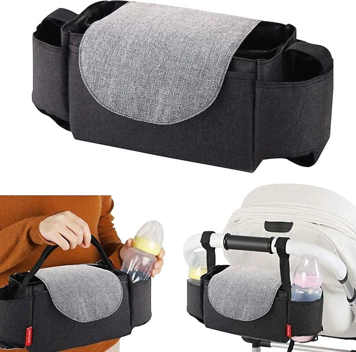 BOTC Kinderwagen Organizer - Buggy Tas Organizer - Wandelwagen Organizer - Luiertas - Telefoonhouder 6 BOTC Kinderwagen Organizer - Buggy Tas Organizer - Wandelwagen Organizer - Luiertas - Telefoonhouder - Image 6