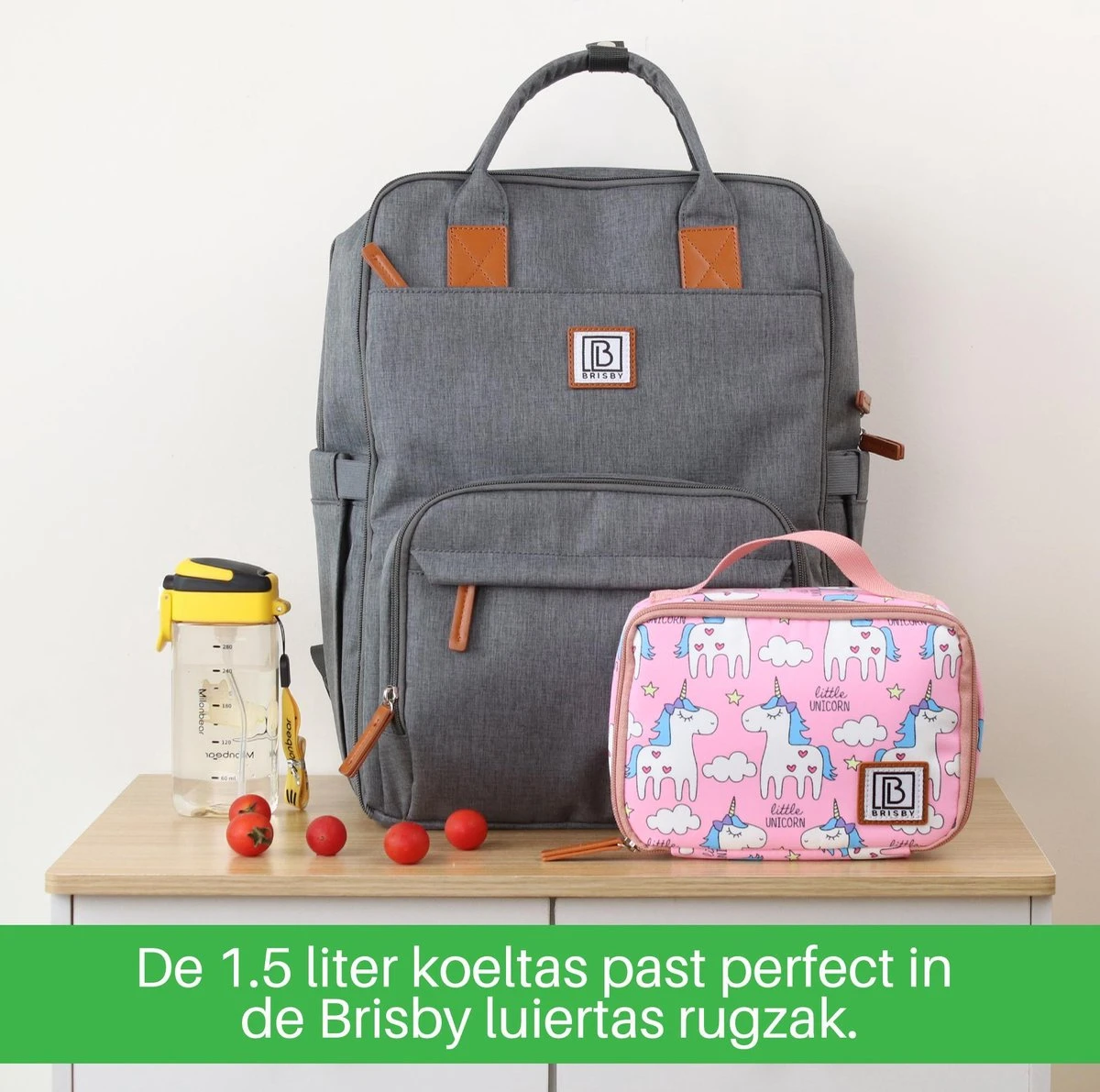 Brisby Slijtvaste Luiertas – Verzorgingstas – Met Buggymontage -Donkergrijs 8 Brisby Slijtvaste Luiertas – Verzorgingstas – Met Buggymontage -Donkergrijs - Image 8