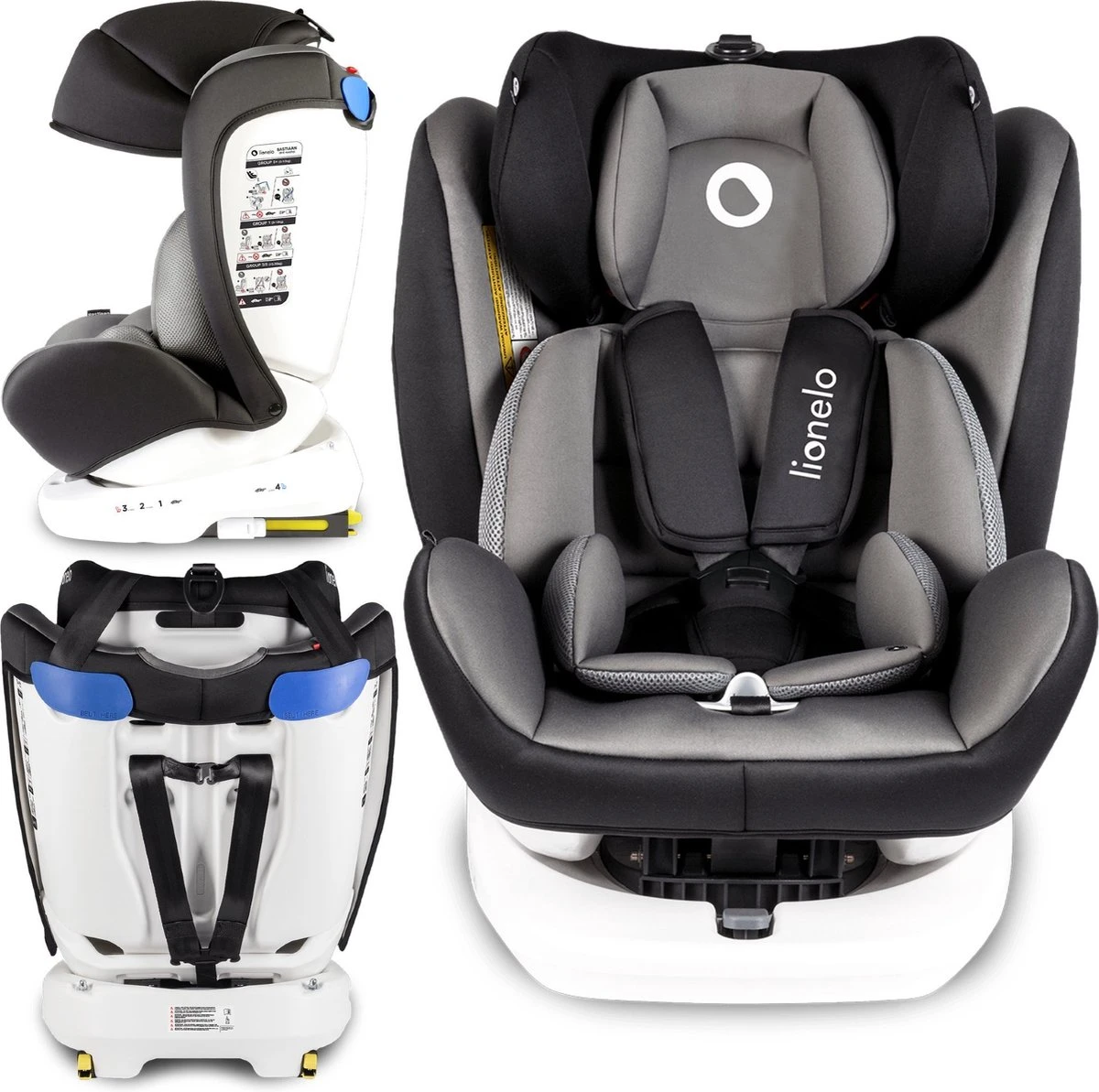 Lionelo Bastiaan - Autostoel - Roteerbaar - 0-36kg - 360° Draaibaar 1 Lionelo Bastiaan - Autostoel - Roteerbaar - 0-36kg - 360° Draaibaar