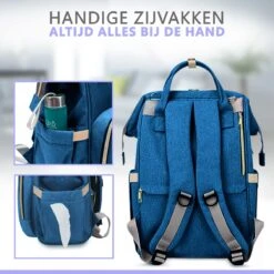 Luiertas Rugzak - Gratis Flessenwarmer En Gratis Kinderwagen Haken - Eindeloos Opbergruimte - Ruime Luiertas - Draaggemak - Donker Blauw -Baby Care Verkoop 1200x1200 144