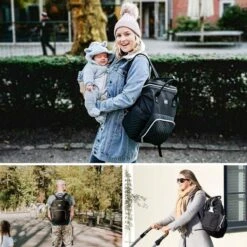 NanaBeebi Luiertas Rugzak Met Verschoonmatje - Zwart - Inclusief Flessenwarmhouder - Kinderwagenhaken En Isoleervak -Baby Care Verkoop 1200x1200 148