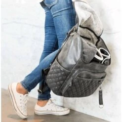 Little Company Lisbon Quilted Luiertas - Zwart -Baby Care Verkoop 1200x1200 160