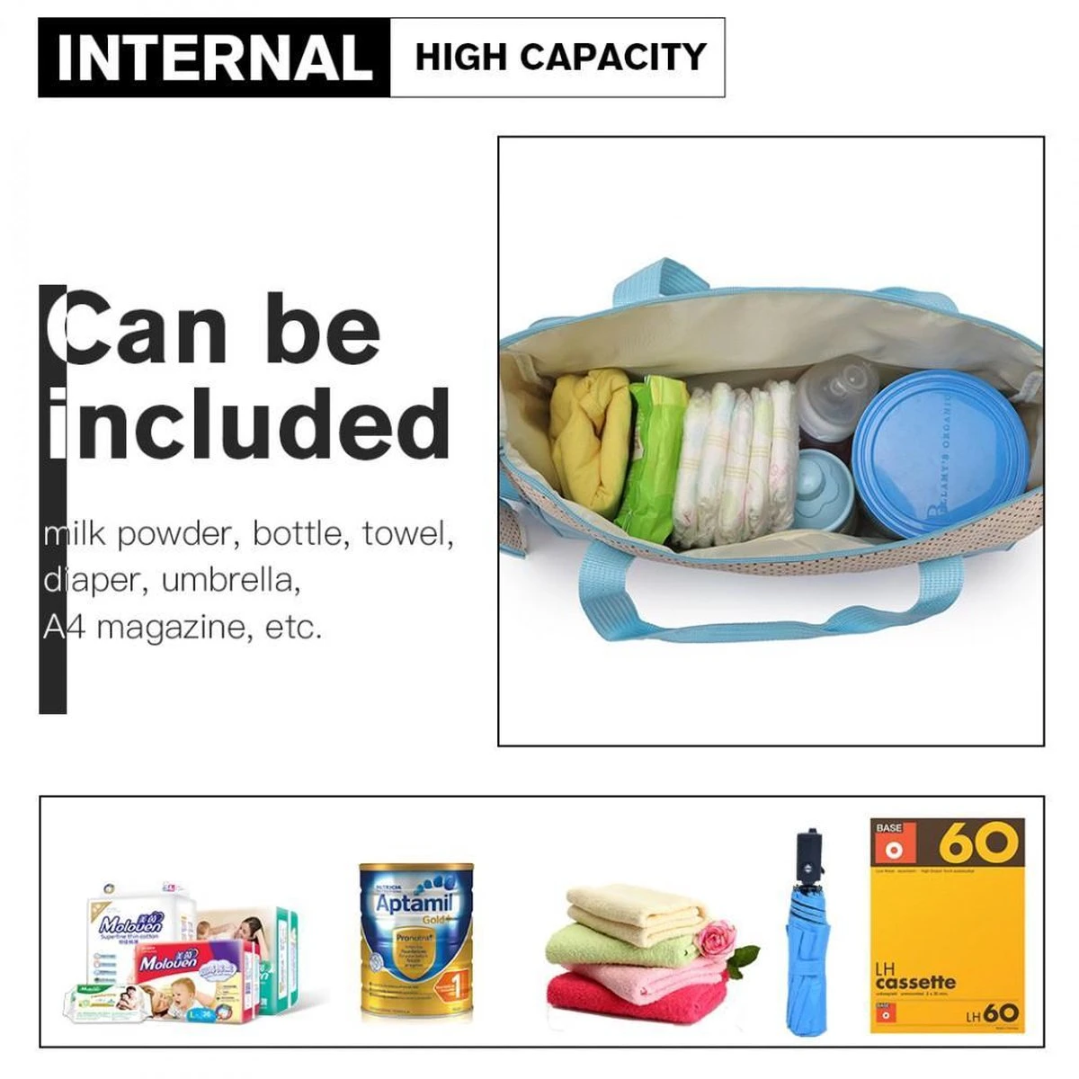 Miss Lulu Luiertas - 5-delige Verzorgingstas Set - Lichtblauw (9026 BE) 2 Miss Lulu Luiertas - 5-delige Verzorgingstas Set - Lichtblauw (9026 BE) - Image 2