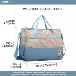 Miss Lulu Luiertas - 5-delige Verzorgingstas Set - Lichtblauw (9026 BE) 8 Miss Lulu Luiertas - 5-delige Verzorgingstas Set - Lichtblauw (9026 BE) -Baby Care Verkoop 1200x1200 165