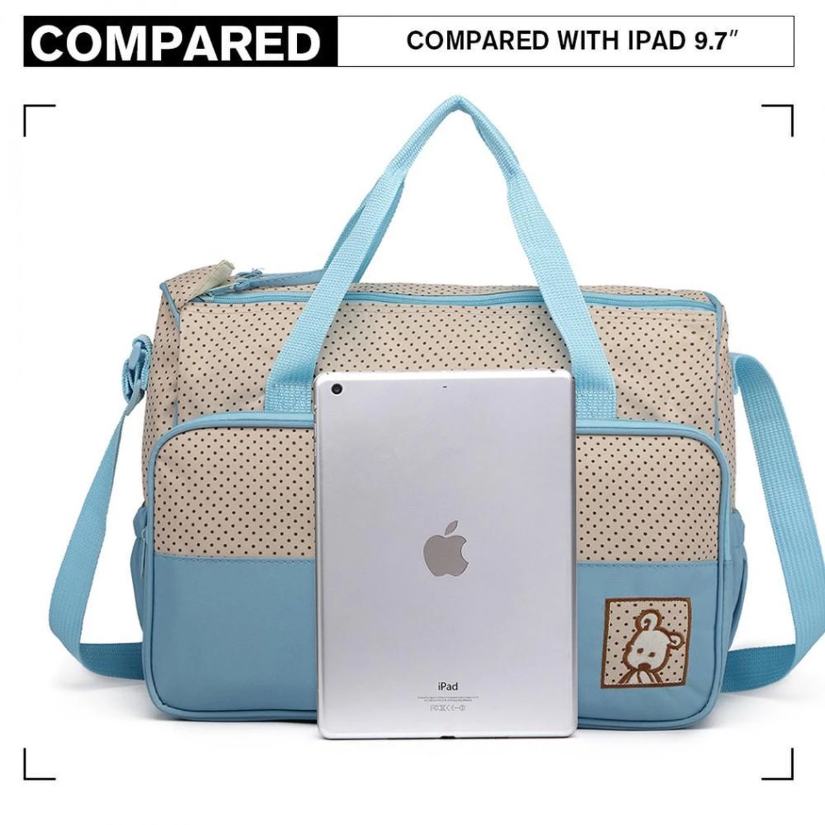 Miss Lulu Luiertas - 5-delige Verzorgingstas Set - Lichtblauw (9026 BE) 5 Miss Lulu Luiertas - 5-delige Verzorgingstas Set - Lichtblauw (9026 BE) - Image 5