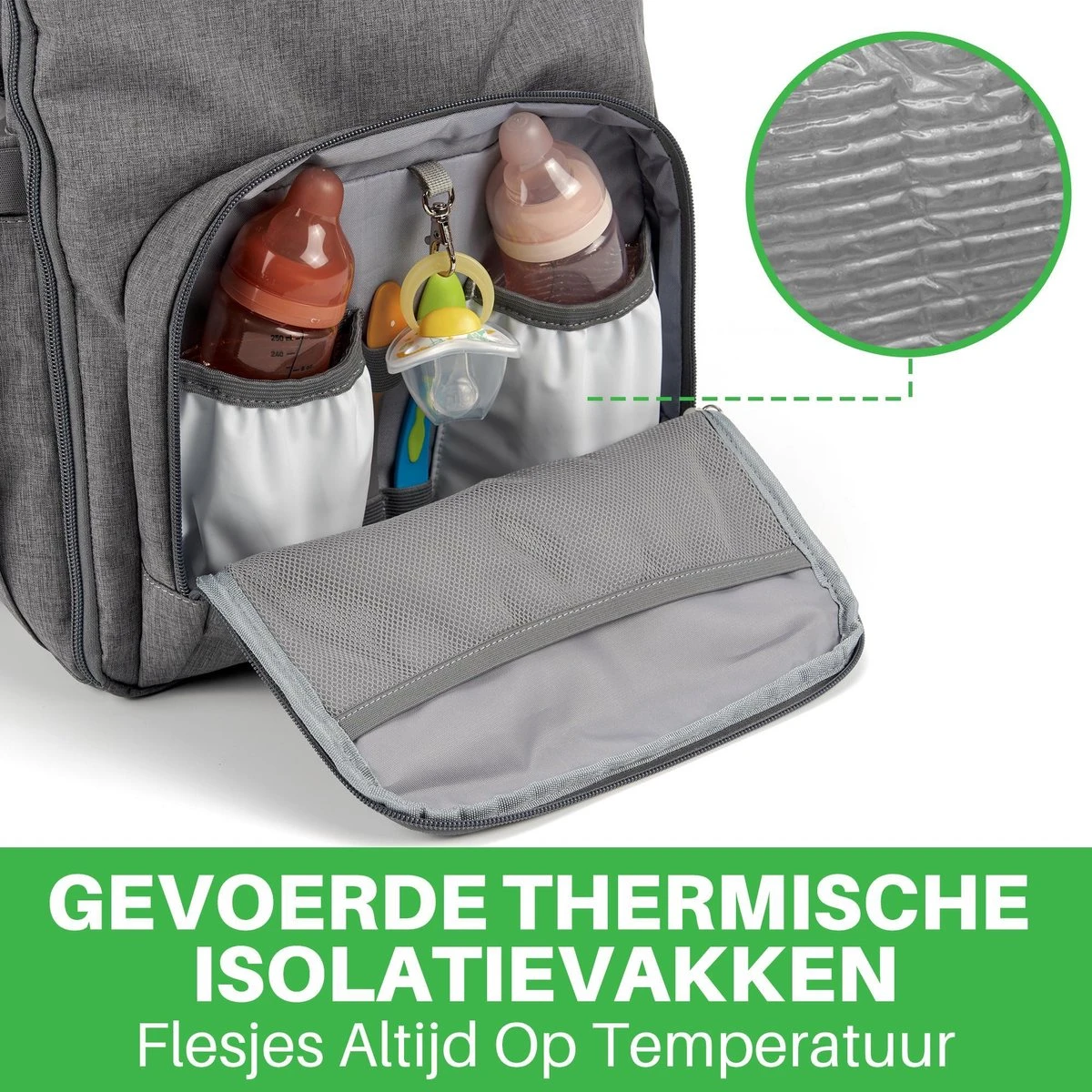 Brisby Slijtvaste Luiertas – Verzorgingstas – Met Buggymontage -Donkergrijs 4 Brisby Slijtvaste Luiertas – Verzorgingstas – Met Buggymontage -Donkergrijs - Image 4