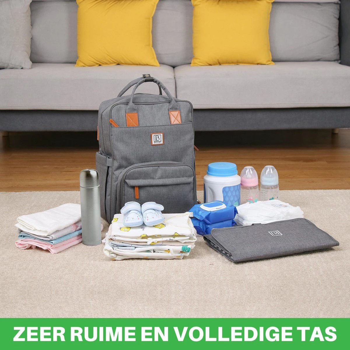 Brisby Slijtvaste Luiertas – Verzorgingstas – Met Buggymontage -Donkergrijs 7 Brisby Slijtvaste Luiertas – Verzorgingstas – Met Buggymontage -Donkergrijs - Image 7