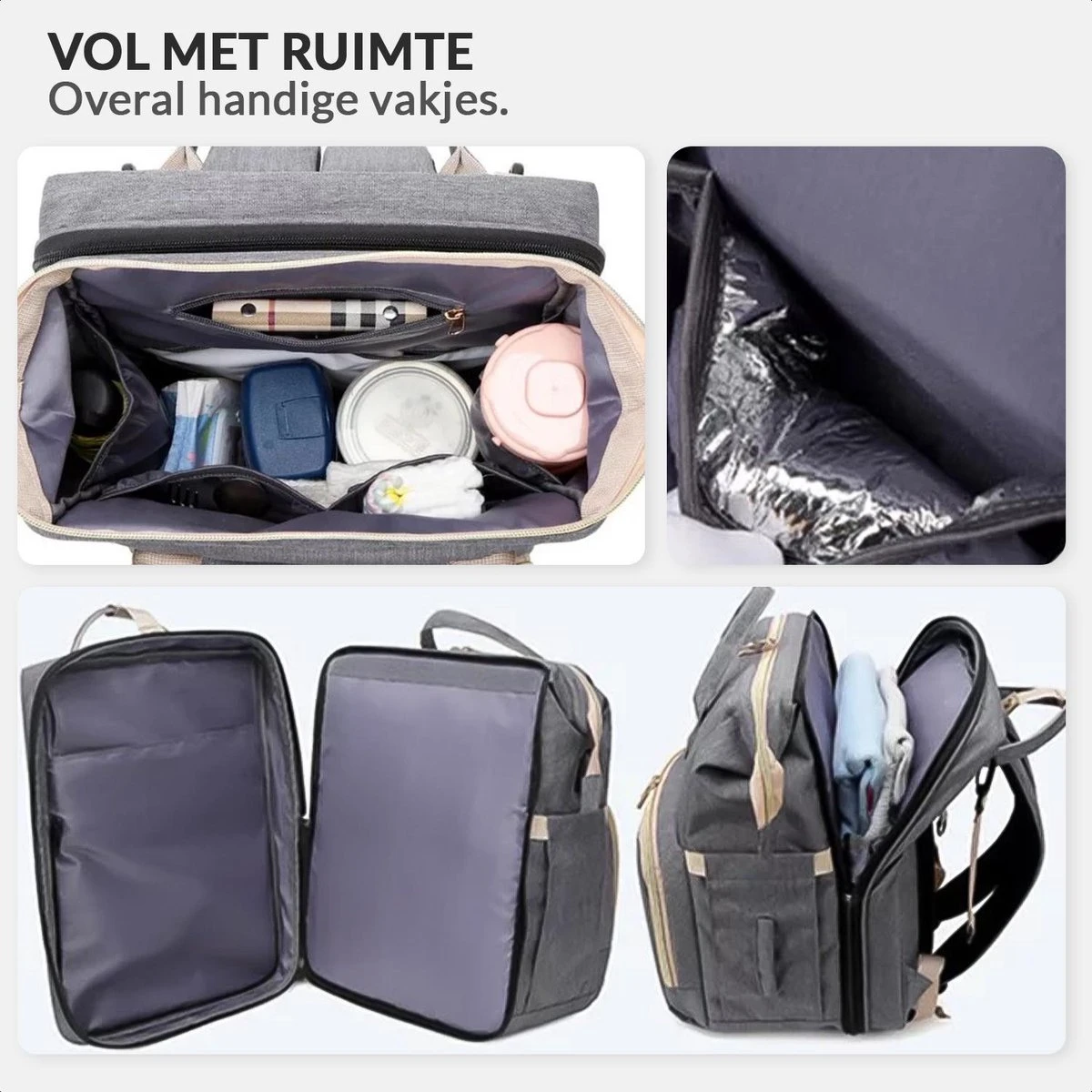 Buxibo 2-in-1 Luier- En Verzorgingstas - Inclusief Verschoon Matje - Baby Rug Tas Met Isoleervak - Diaper Backpack Bag - Reis Rugzak Inclusief Buggy En Kinderwagen Haken - Grote Capaciteit - 6 Buxibo 2-in-1 Luier- En Verzorgingstas - Inclusief Verschoon Matje - Baby Rug Tas Met Isoleervak - Diaper Backpack Bag - Reis Rugzak Inclusief Buggy En Kinderwagen Haken - Grote Capaciteit - - Image 6