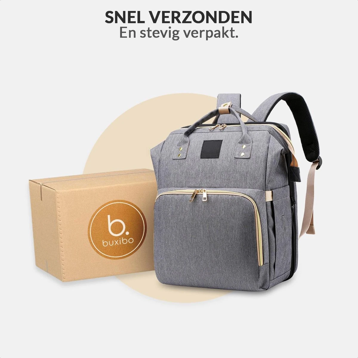 Buxibo 2-in-1 Luier- En Verzorgingstas - Inclusief Verschoon Matje - Baby Rug Tas Met Isoleervak - Diaper Backpack Bag - Reis Rugzak Inclusief Buggy En Kinderwagen Haken - Grote Capaciteit - 8 Buxibo 2-in-1 Luier- En Verzorgingstas - Inclusief Verschoon Matje - Baby Rug Tas Met Isoleervak - Diaper Backpack Bag - Reis Rugzak Inclusief Buggy En Kinderwagen Haken - Grote Capaciteit - - Image 8