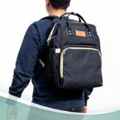 Luiertas Rugzak - Monx Luiertas Verzorgingstas Met Uitklapbaar Babybedje - Overzichtelijke Luierrugzak Extra Buggy En Kinderwagen Haken Inclusief Geïsoleerde Flessenhouder - Zwart -Baby Care Verkoop 1200x1200 206