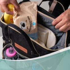 Luiertas Rugzak - Monx Luiertas Verzorgingstas Met Uitklapbaar Babybedje - Overzichtelijke Luierrugzak Extra Buggy En Kinderwagen Haken Inclusief Geïsoleerde Flessenhouder - Zwart -Baby Care Verkoop 1200x1200 212