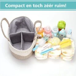 ADSafety - Luxe Katoenen Luiertas - Inclusief Uitneembare Organizer - Verzorgingstas - Opbergtas - Commode Mandje - Baby Spullen - Crème -Baby Care Verkoop 1200x1200 217