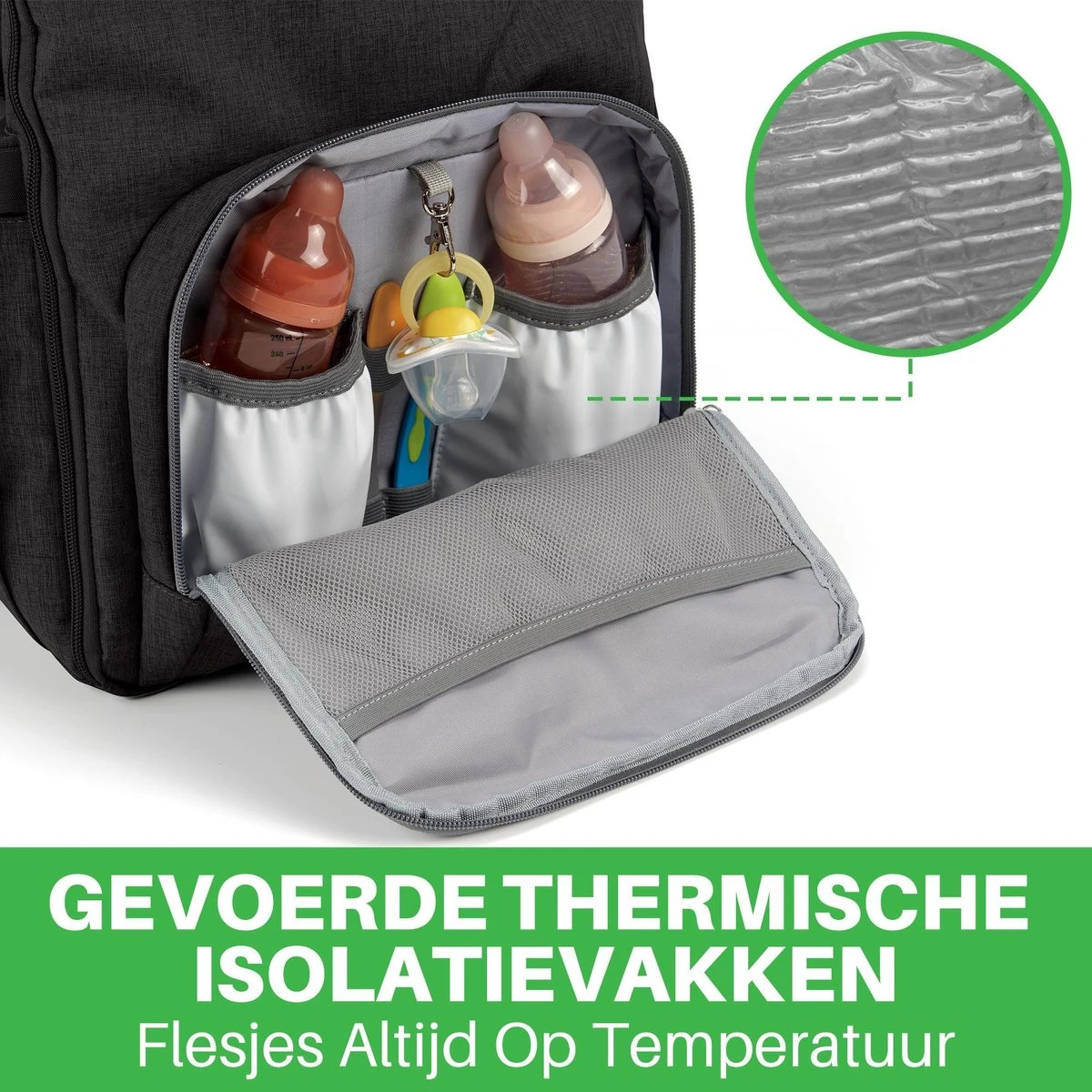 Brisby Slijtvaste Luiertas – Verzorgingstas – Met Buggymontage - Zwart 12 Brisby Slijtvaste Luiertas – Verzorgingstas – Met Buggymontage - Zwart - Image 12